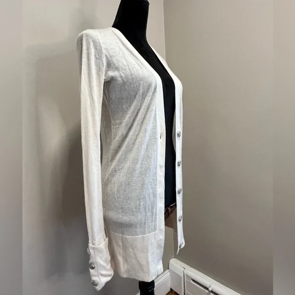 Club Monaco Cream Cashmere Cardigan sz XS - Picture 7 of 13